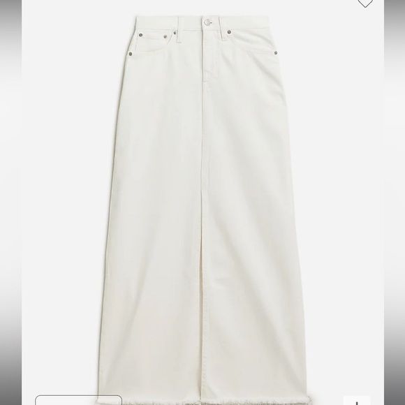 J.Crew Denim maxi skirt in white - Picture 3 of 8